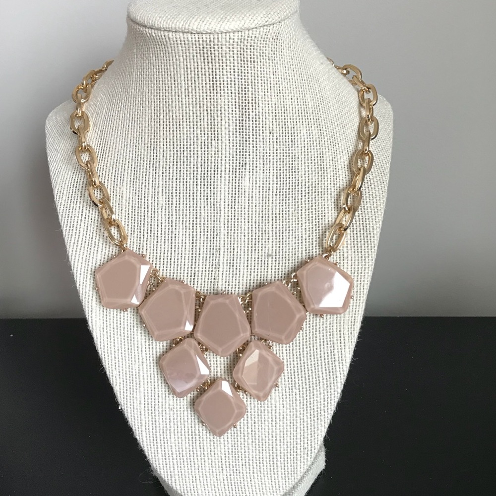 Blush and Gold Statement Necklace